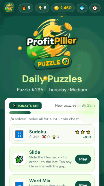 ProfitPiller Puzzle gameplay