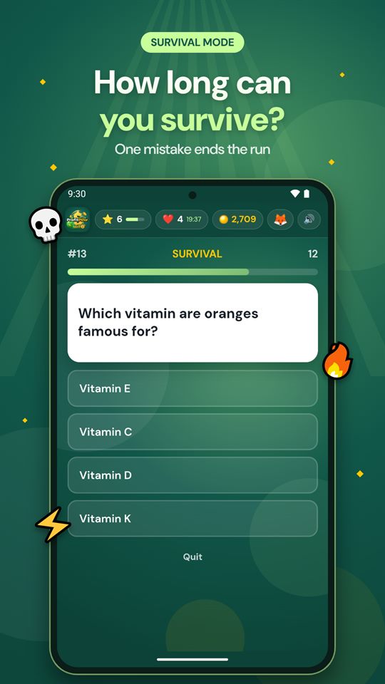 ProfitPiller Quiz survival mode